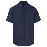 navy Mens Short Sleeve Cotton Twill Moderna Shirt