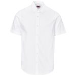 white Mens Short Sleeve Cotton Twill Moderna Shirt