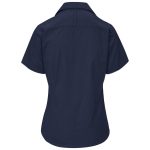 navy Ladies Short Sleeve Cotton Twill Moderna Shirt