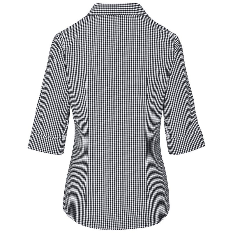 black Ladies 3/4 Sleeve Ashford Shirt