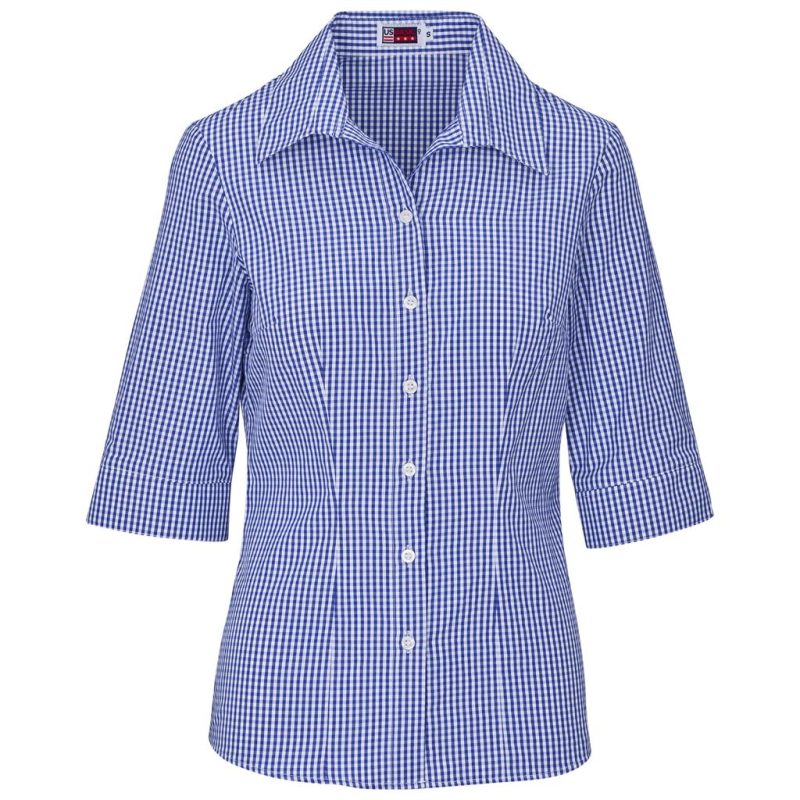 blue Ladies 3/4 Sleeve Ashford Shirt