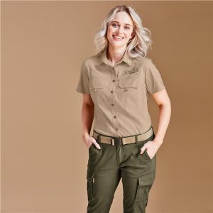 Ladies Short Sleeve Mawenzi Twill Shirt