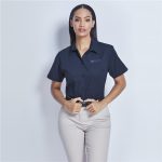 Ladies Short Sleeve Cotton Twill Moderna Shirt