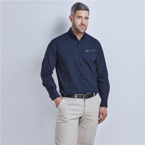 Mens Long Sleeve Cotton Twill Moderna Shirt