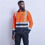 Long Sleeve Surveyor Two-Tone Hi-Viz Golf Shirt