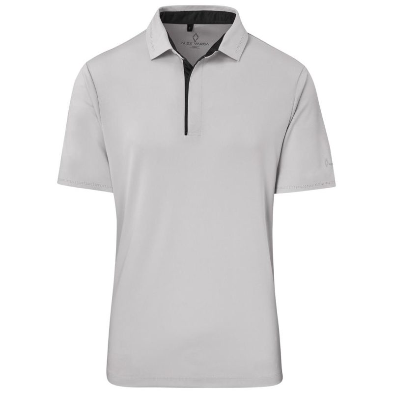 light grey Mens Alex Varga Zenith Golf Shirt