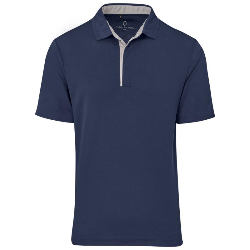 navy Mens Alex Varga Zenith Golf Shirt