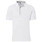 white Mens Alex Varga Zenith Golf Shirt