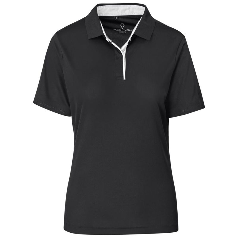 black Ladies Alex Varga Zenith Golf Shirt