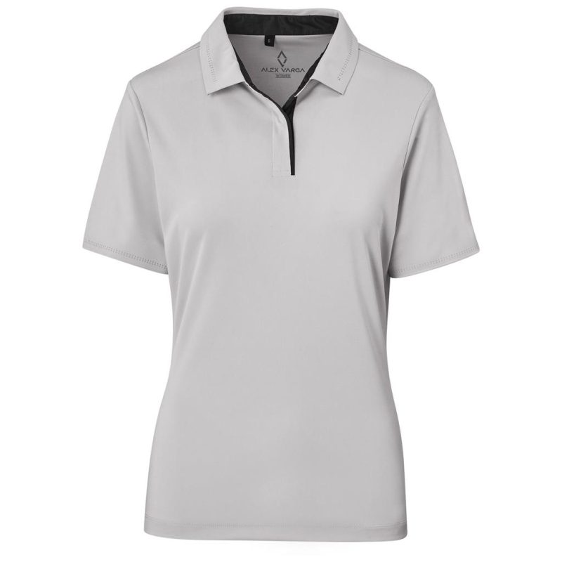 light grey Ladies Alex Varga Zenith Golf Shirt