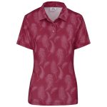 red Ladies Slazenger Monterey Golf Shirt