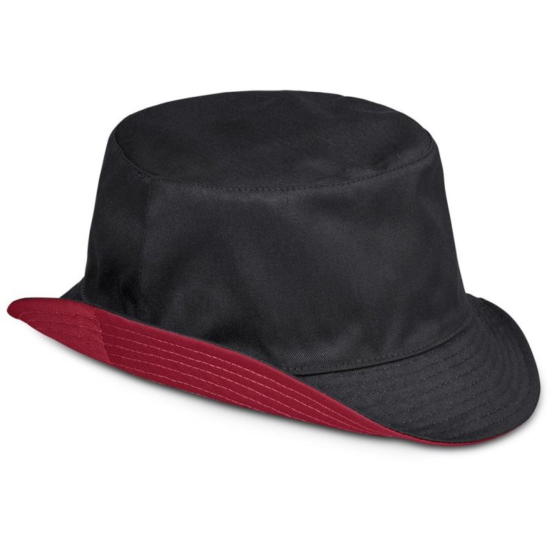 black red Urban Reversible Bucket Hat