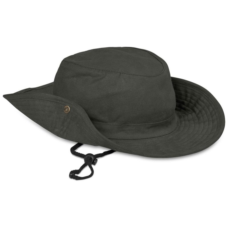 olive green Somabula Oilskin Hat