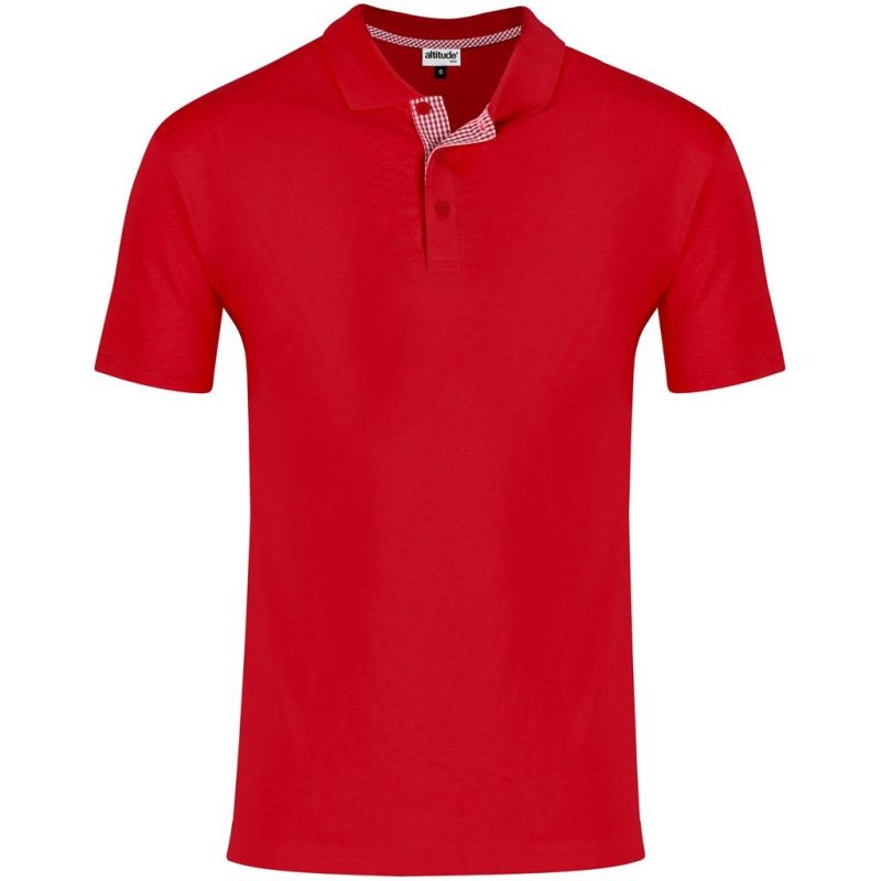 Red Mens New York Golf Shirt - Red