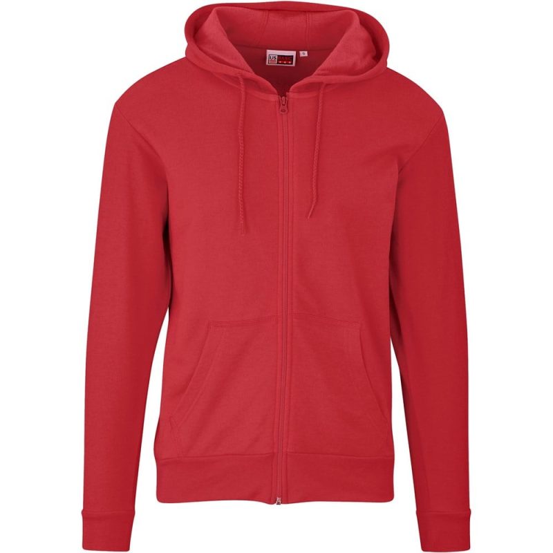 Red Mens Bravo Hooded Sweater - Red