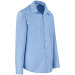 Mens Long Sleeve Micro Check Shirt - Light Blue additionalClearanceImage