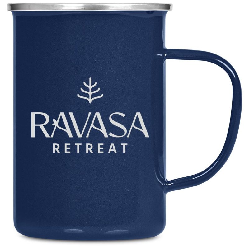 Navy Andy Cartwright Satara Enamel Coffee Mug – 600ml