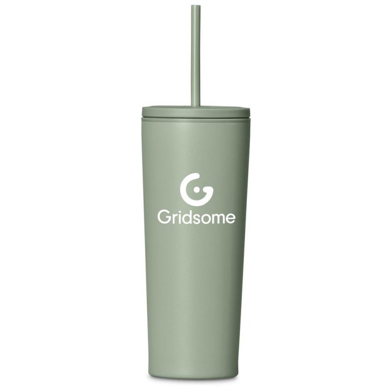 Sage Kooshty Concorde Stainless Steel & Plastic Double-Wall Tumbler & Straw - 720ml