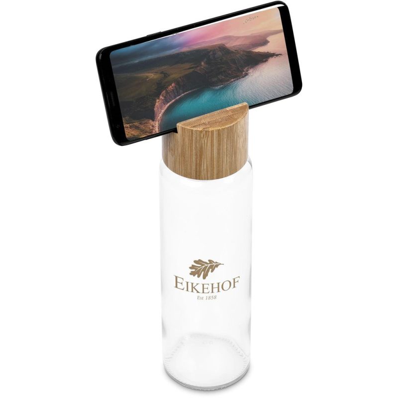 Okiyo Kenko Phone Stand Glass Water Bottle - 700ml