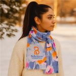 Pre-Printed Hoppla Snuggle Polar Fleece Scarf - Double-Sided Branding lifestyleImagesWithLogos