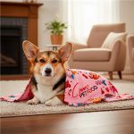 Pre-Printed Sample Hoppla Nala Polyester Pet Blanket lifestyleImagesWithLogos