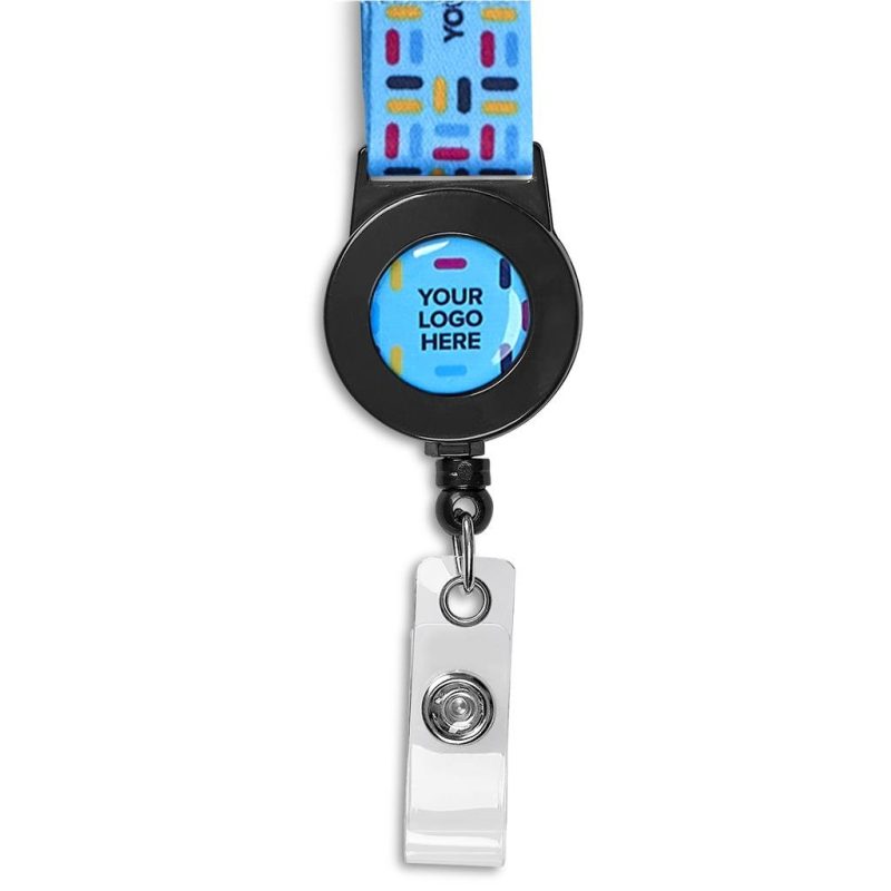 Altitude Sample Retractable Badge Reel Single-Sided Sublimation Satin Lanyard additionalImagesWithLogos