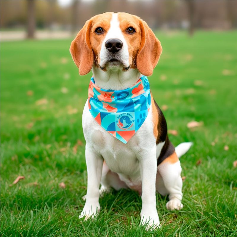 Pre-Production Sample Hoppla Tyson Small Polyester Dog Bandana lifestyleImagesWithLogos
