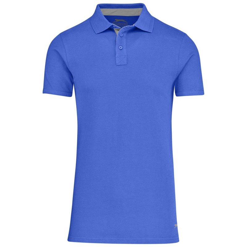 Blue Mens Hacker Golf Shirt - Blue