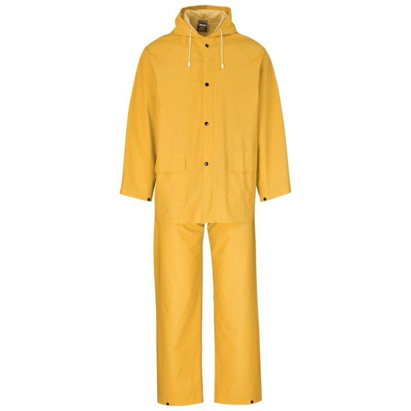 Yellow Light Hurricane Rubberised Polyester/PVC Rainsuit - Yellow