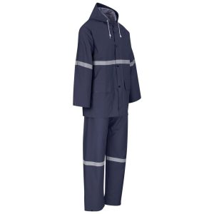 Light Duty Tornado  Hi-Viz Reflective  Rubberised Rainsuit - Navy additionalClearanceImage