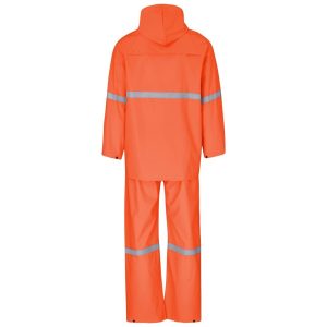 Light Duty Tornado  Hi-Viz Reflective  Rubberised Rainsuit - Orange additionalClearanceImage