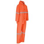 Light Duty Tornado  Hi-Viz Reflective  Rubberised Rainsuit - Orange additionalClearanceImage