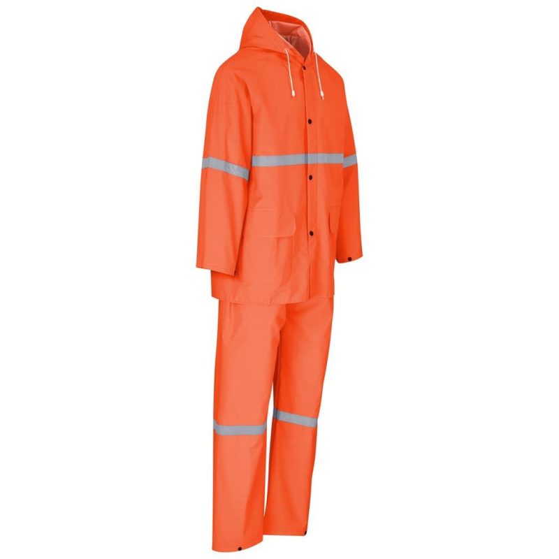 Light Duty Tornado  Hi-Viz Reflective  Rubberised Rainsuit - Orange additionalClearanceImage