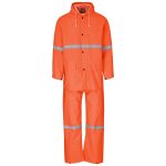 Orange Light Duty Tornado  Hi-Viz Reflective  Rubberised Rainsuit - Orange