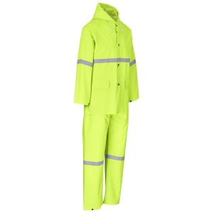 Light Duty Tornado  Hi-Viz Reflective  Rubberised Rainsuit - Yellow additionalClearanceImage