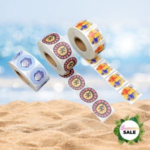 10 000 x Printed Round Roll Labels