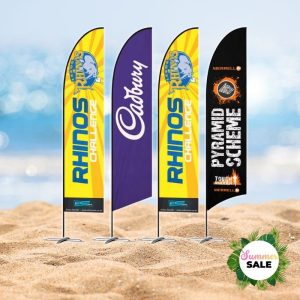 4 x Outdoor 2m Sharkfin Banners