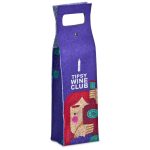 Pre-Printed Sample Hoppla Velto RPET Felt Single Wine Carrier
