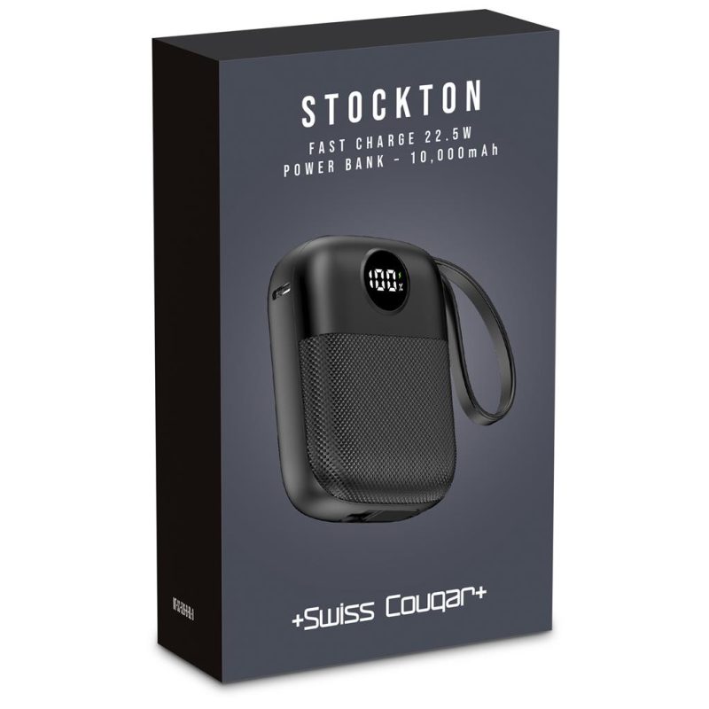 Swiss Cougar Stockton Fast Charge 22.5W Power Bank - 10000mAh