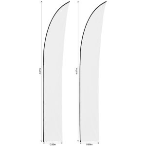 Legend 4m Sublimated Arcfin Flying Banner Skin - Set Of 2 (Excludes Hardware)