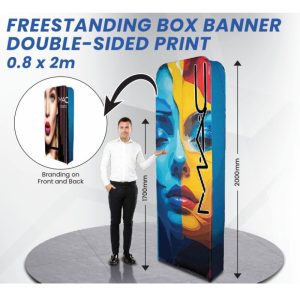 Freestanding Box Banner Double Sided Print 800 X 2000 X 300mm